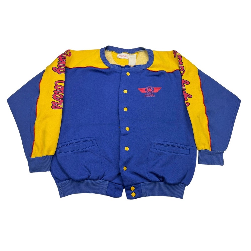 Vintage 1985 Coca Cola Flying Colors Sweatshirt Jacket size Men's Medium? - Picture 2 of 16